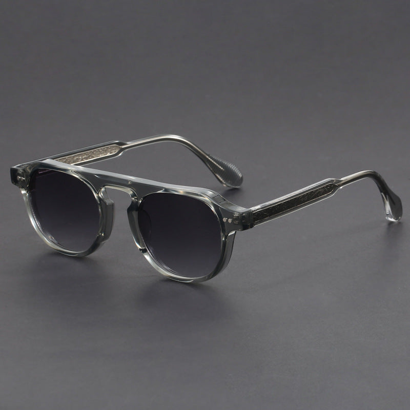 Retro round aviator sunglasses