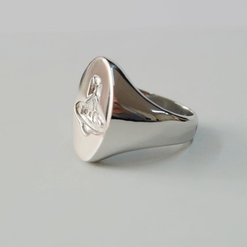 Concave Planet Oval Ring