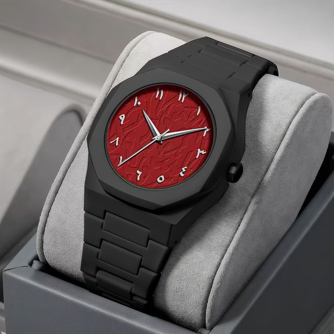 Sports-Style Waterproof Plastic Watch with Arabic Numerals