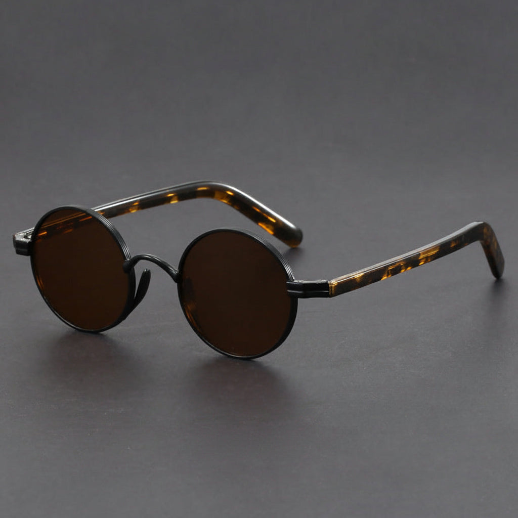 Metal-framed crystal sunglasses