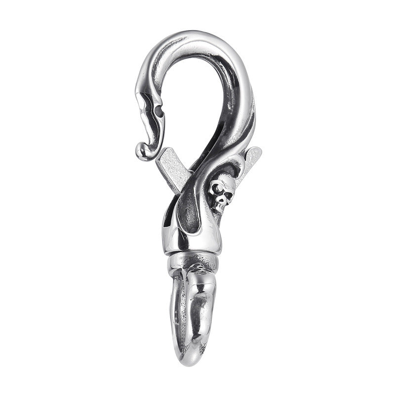Unique skull stainless steel keychain