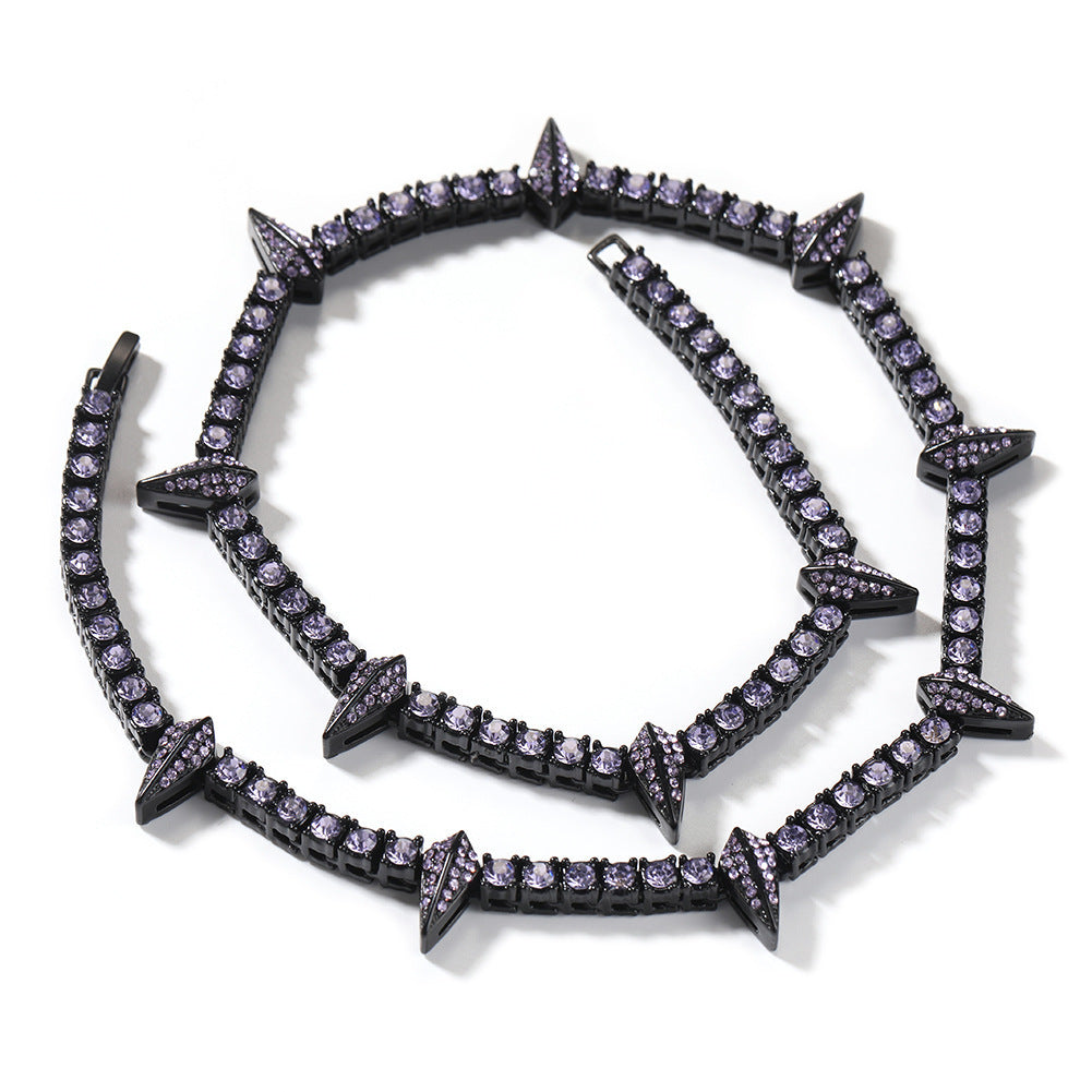 Glow-in-the-Dark Rhinestone Black Panther Necklace