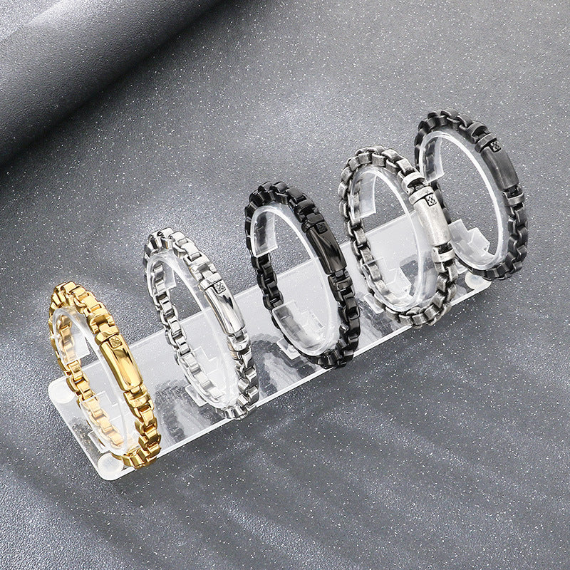 Retro simple stainless steel bracelet