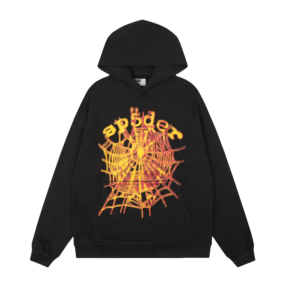 Sp5der 555555 star pattern hooded trousers and sweatshirt