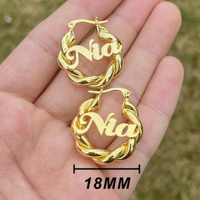 18mm Small Twist Custom Earrings