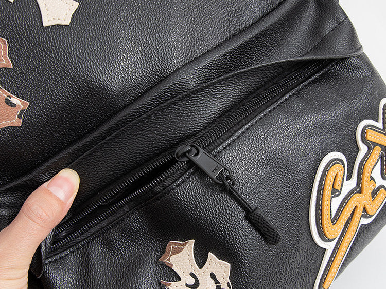 Chrome Hearts Cross Large Capacity PU Leather Backpack