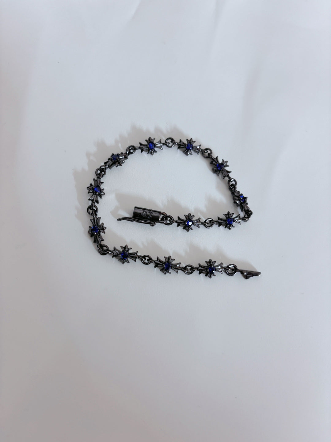 Chrome Hearts Black Gun finished Cross with Diamond inlaid Bracelet