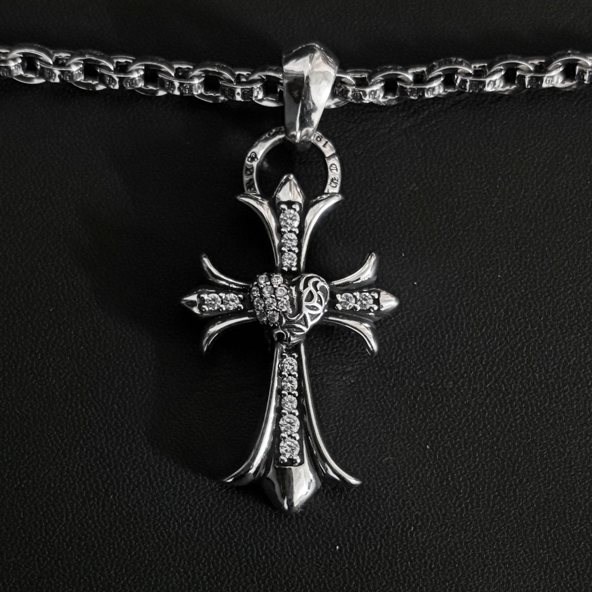 cross love letter chain necklace