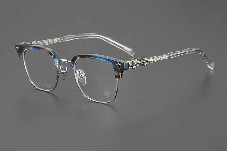 Chrome Hearts Hand-Engraved Vintage Browline Eyeglasses