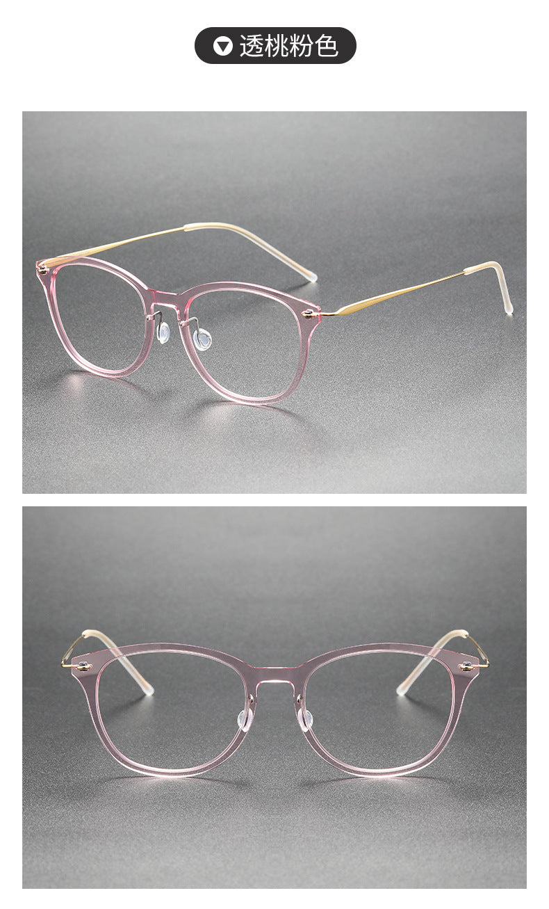 Gradient retro oval frame for slimming faces