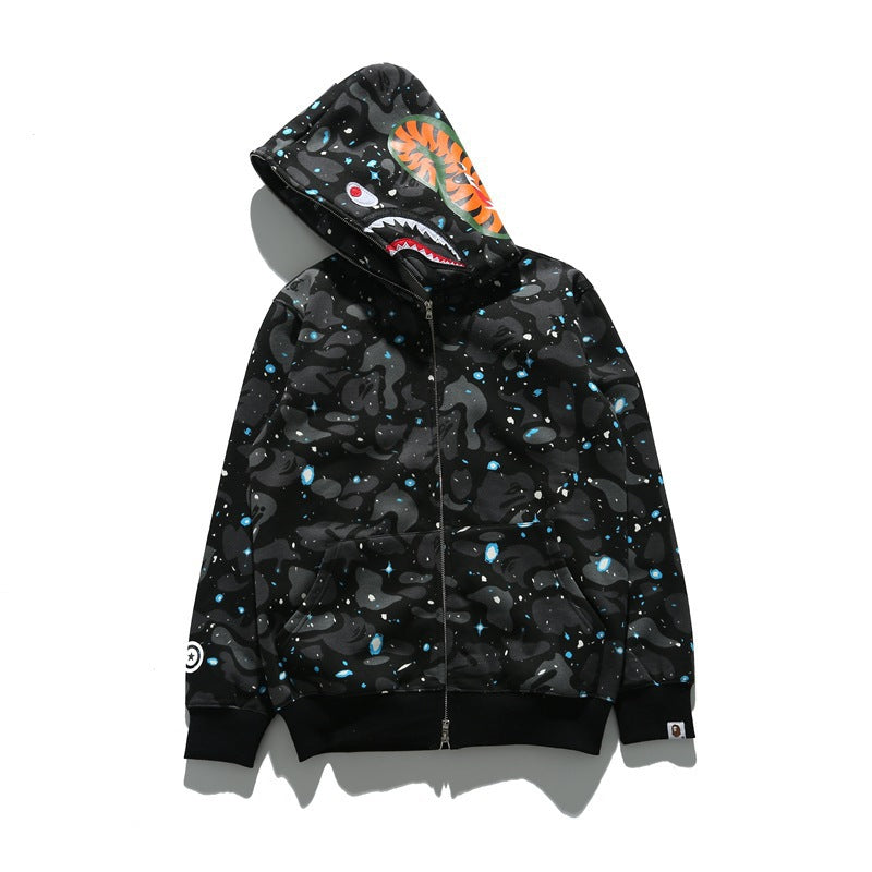 BAPE Shark camouflage jacket cardigan hooded