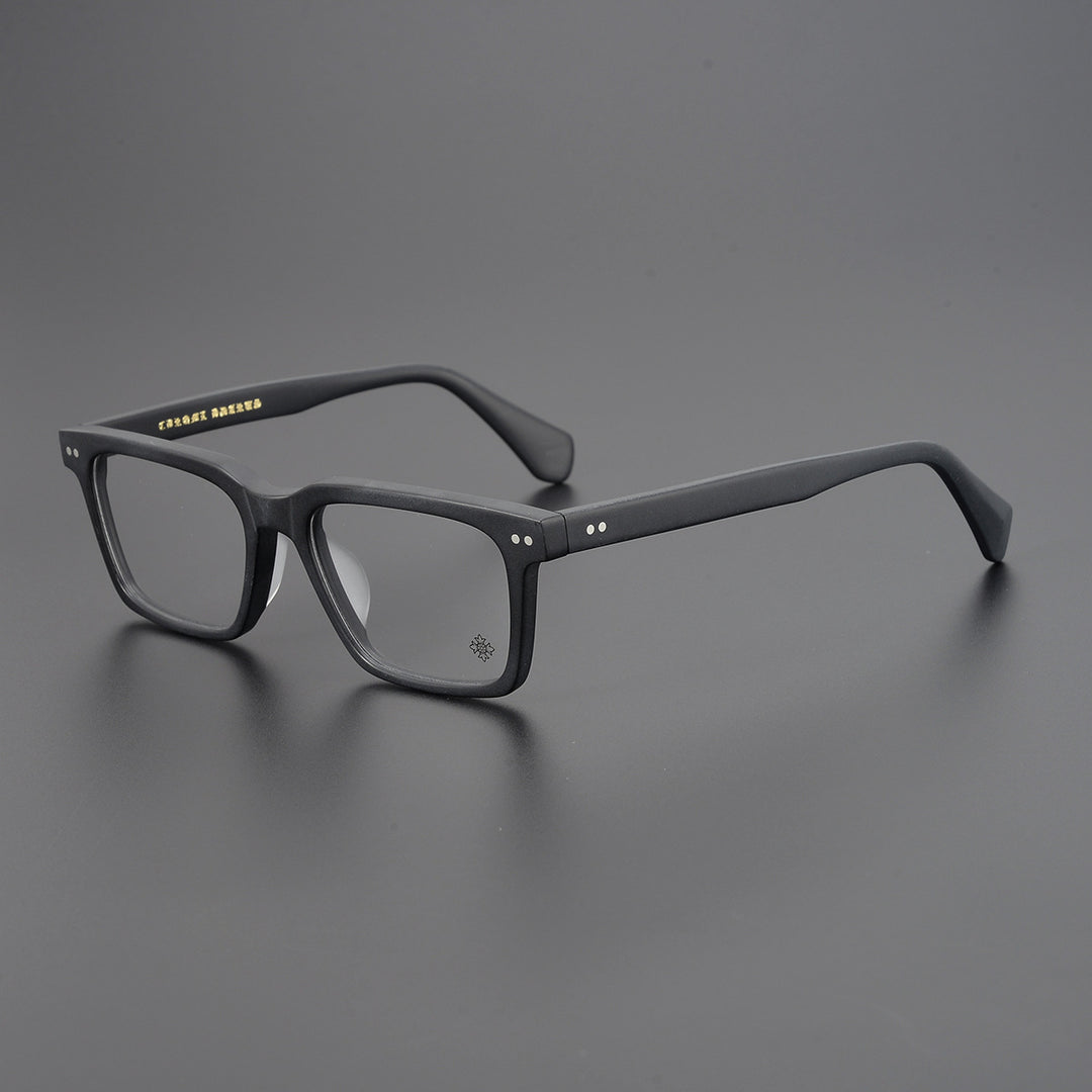 Handcrafted Square Retro Acetate Eyeglasses