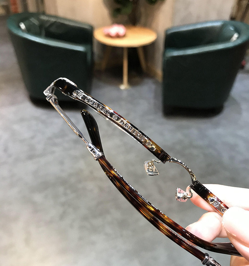 Chrome Hearts Browline Frames with Intricate Engraving