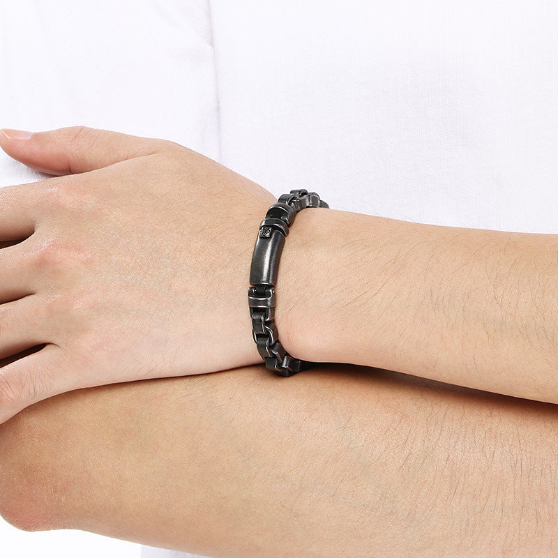Retro simple stainless steel bracelet