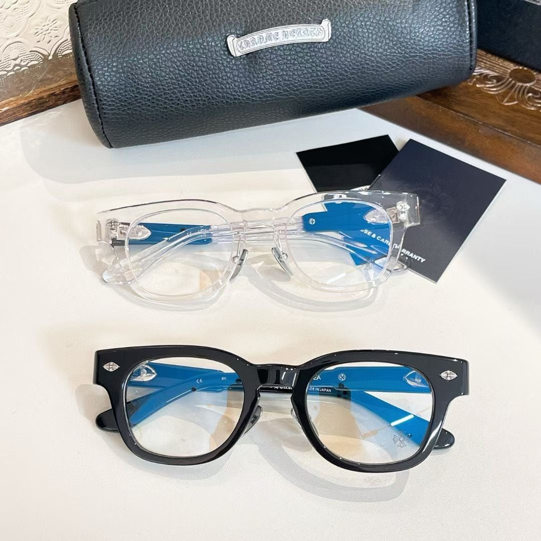 Chrome Hearts pattern two-tone temple frame