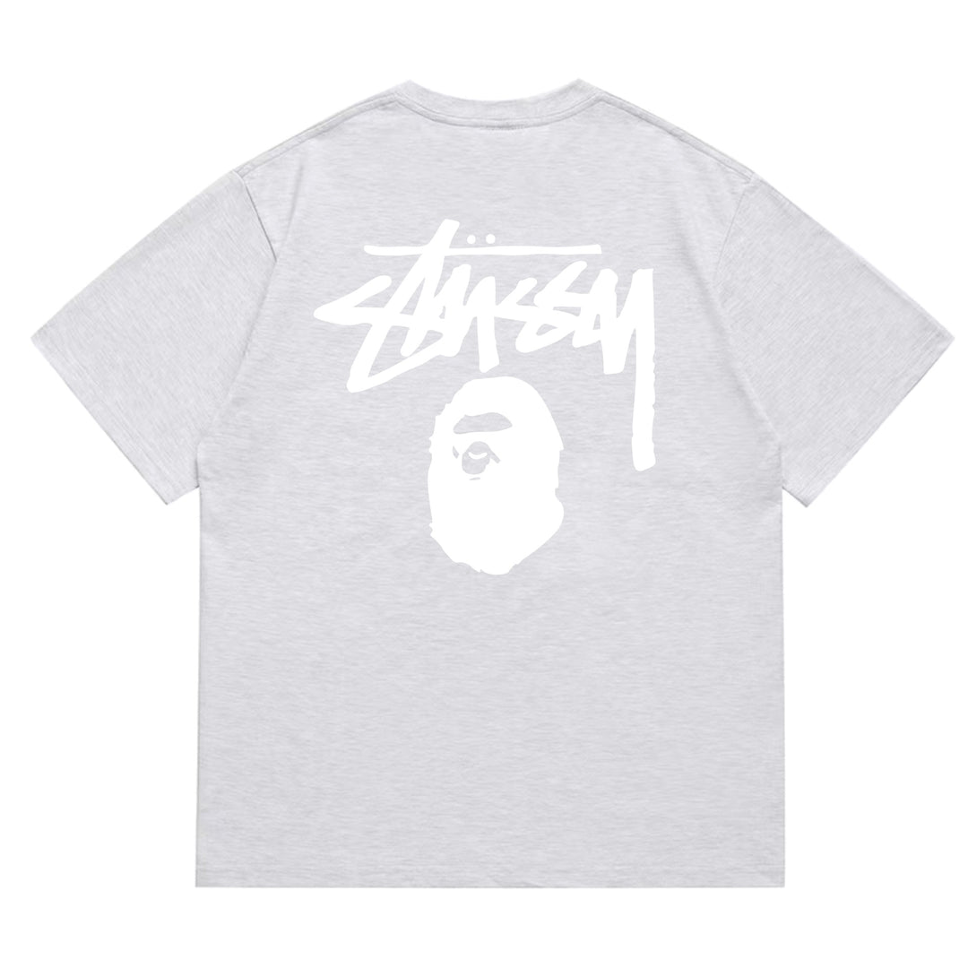BAPE loose fit short-sleeved letter print t-shirt