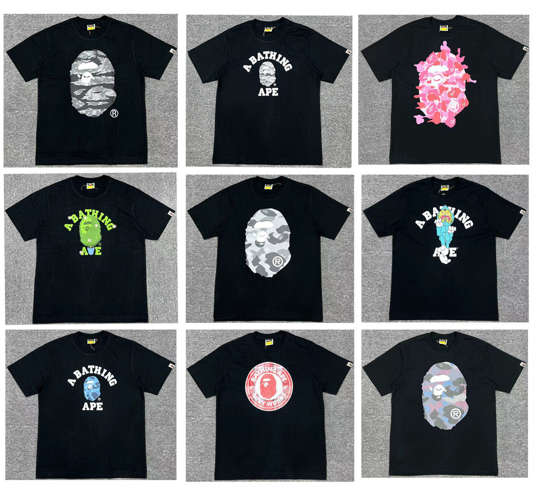 BAPE Ape print cartoon short-sleeved T-shirt