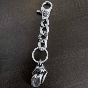 chrome hearts cross six-pointed star sword tongue keychain