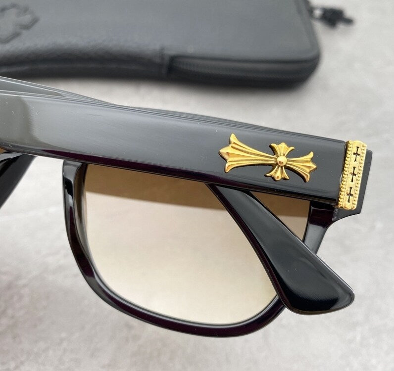 Chrome Hearts OFFICER Cross-decorated Sunglasses