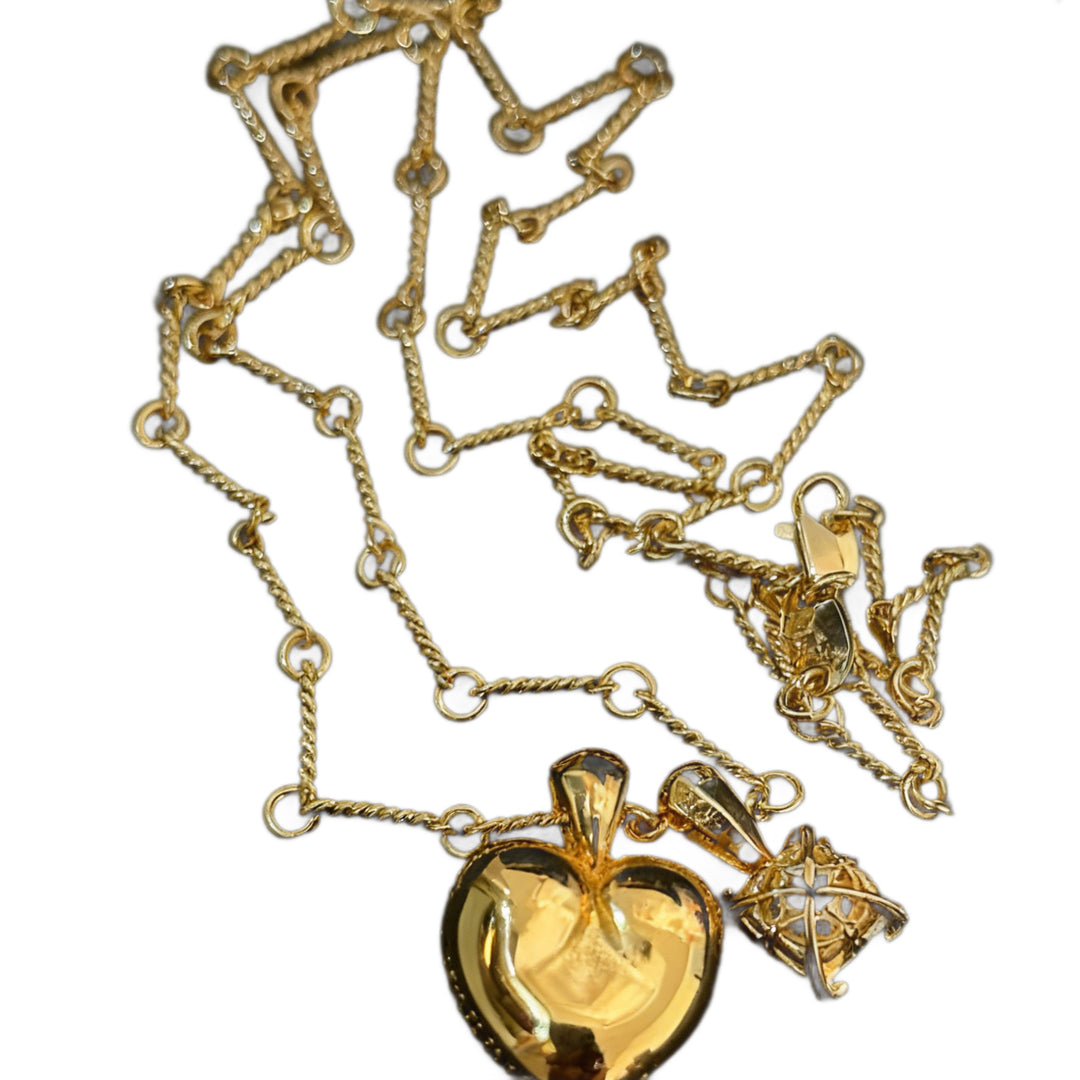 Chrome Hearts Golden Tomb Heart Pendant