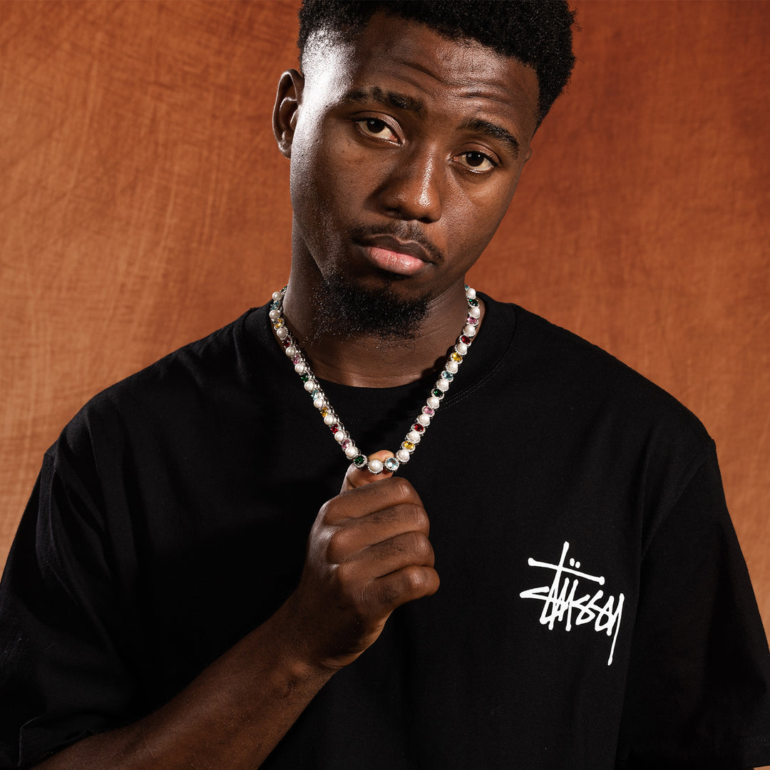 Creative multicolored pearl necklace