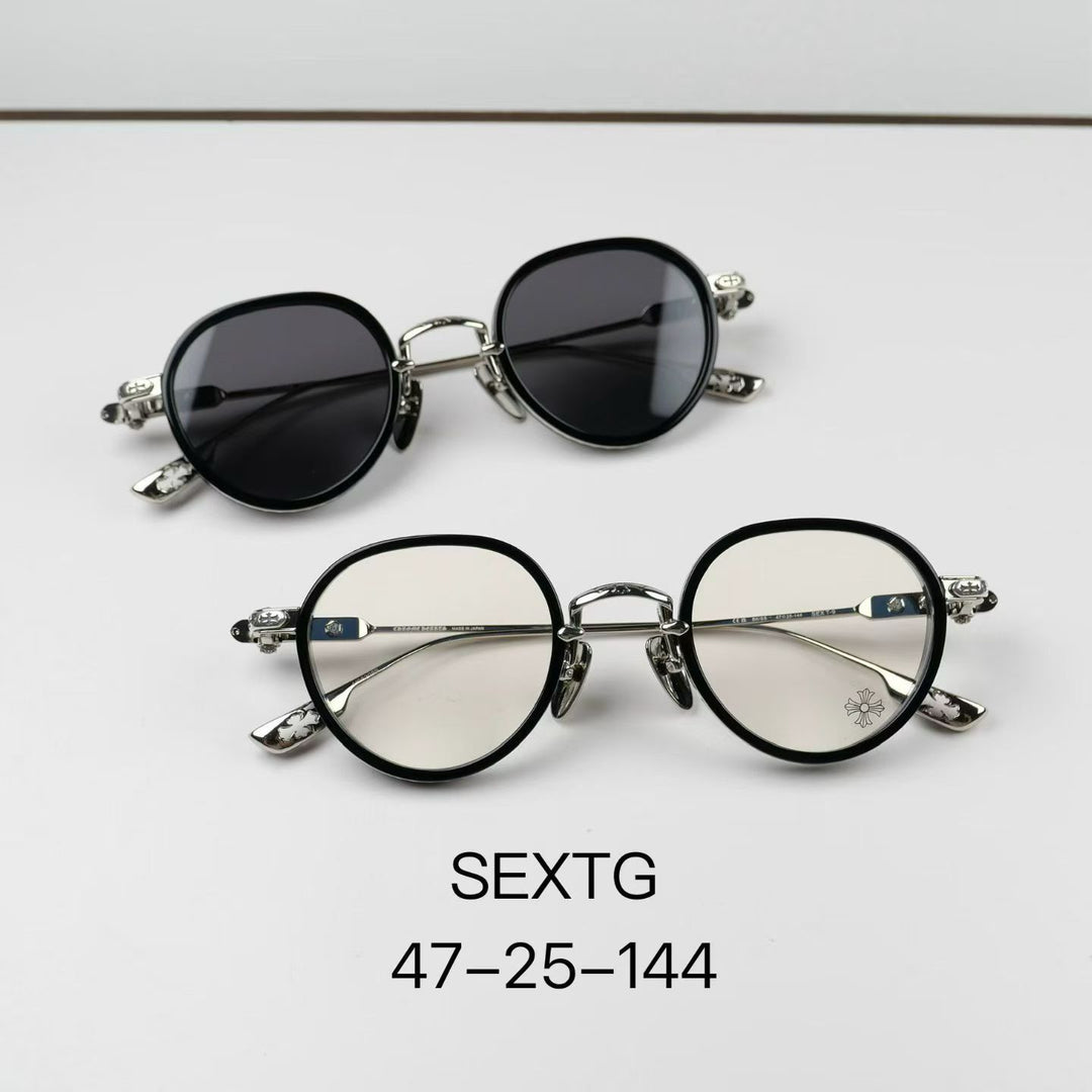 Chrome Hearts Cross-Carved Sunglasses