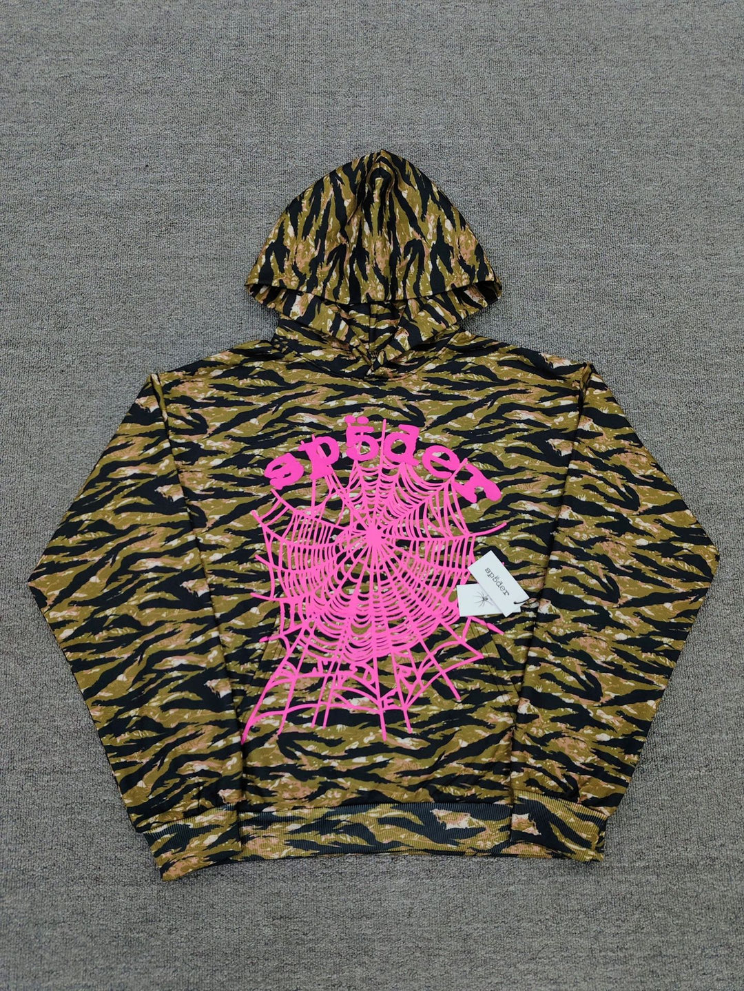 Sp5der Foam Print Spider Thick Fleece Hoodie