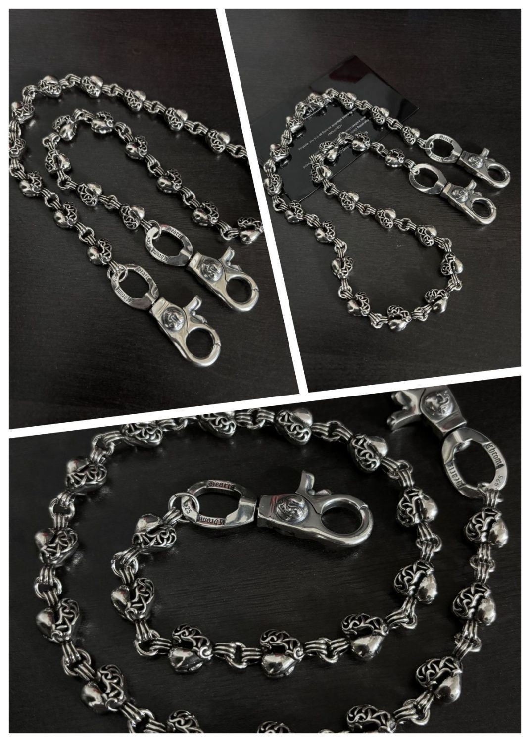 Chrome Hearts double lobster buckle versatile pants chain