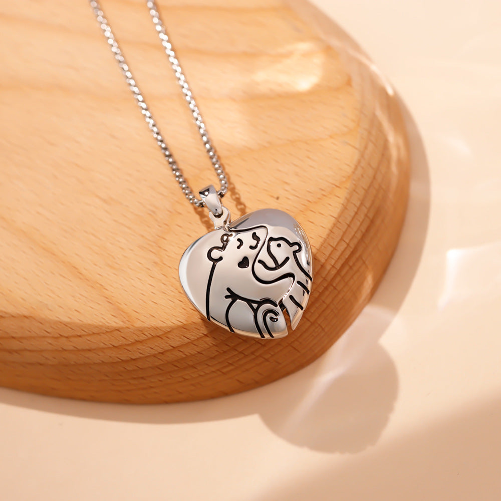 Bear Hug Heart Necklace Photo Box