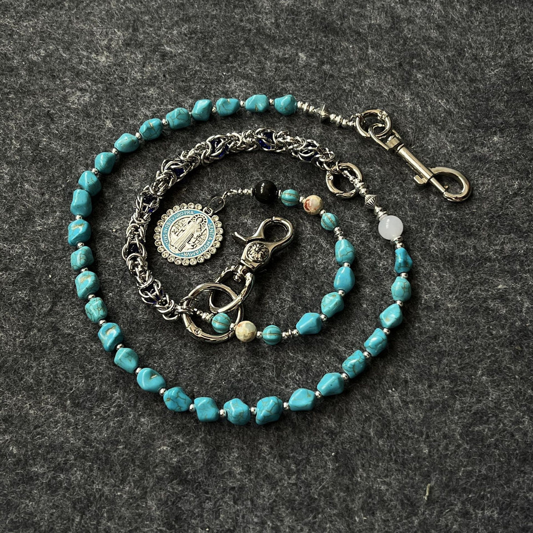 Blue Dragon Bone Beaded Jeans Waist Chain