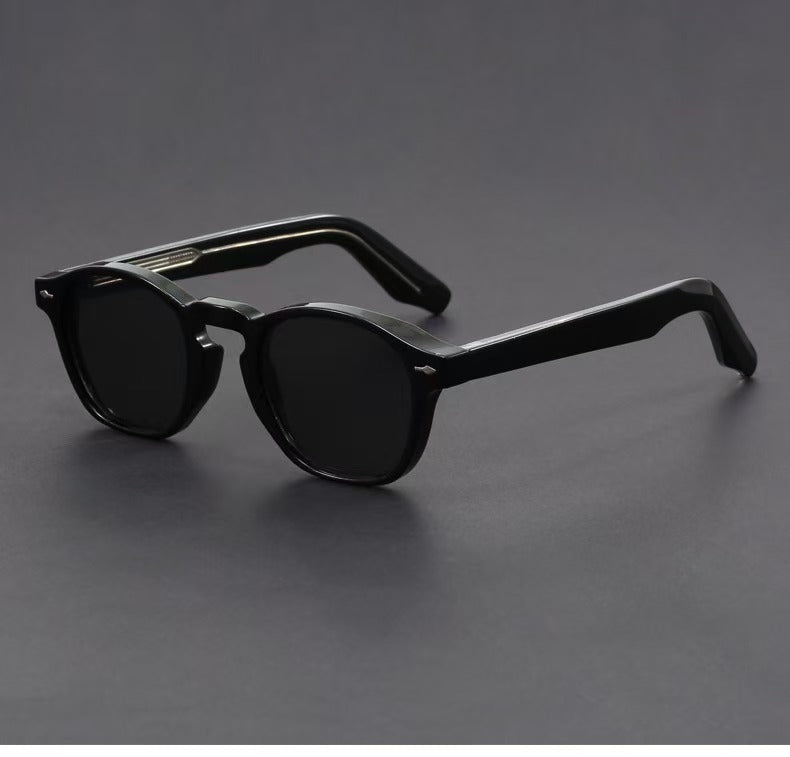 Propionic acid insert round frame sunglasses
