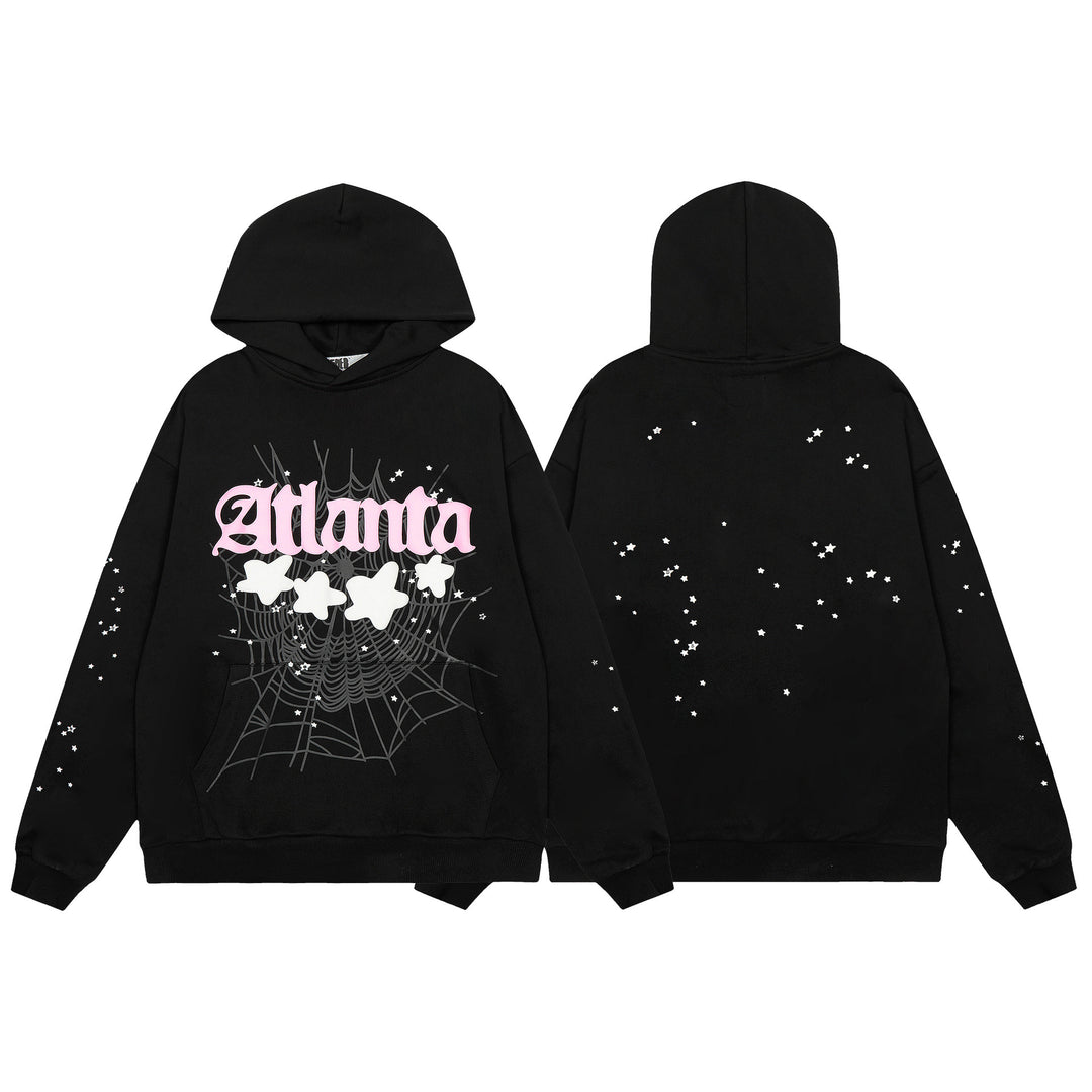 Sp5der555555 Spiderweb Foam Print Sweatshirt Set