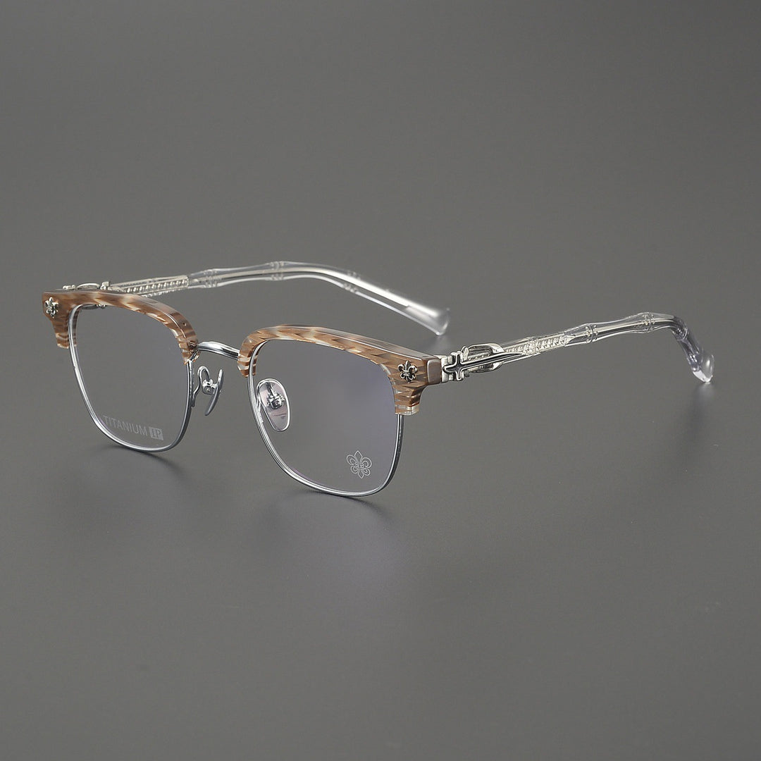 Chrome Hearts Hand-Engraved Vintage Browline Eyeglasses