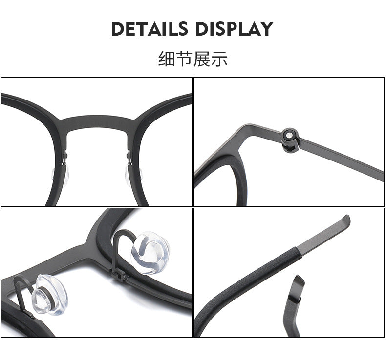 retro Screwless round frame glasses
