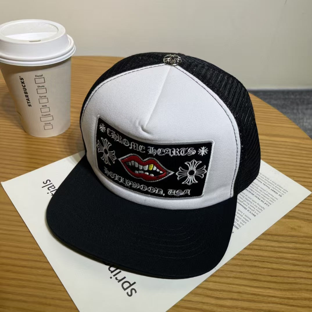 Chrome Hearts Ripped Denim Baseball Cap