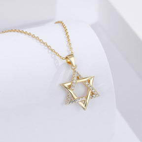 star of david necklace S925 silver pendant