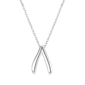 Sterling Silver Wishbone Necklace