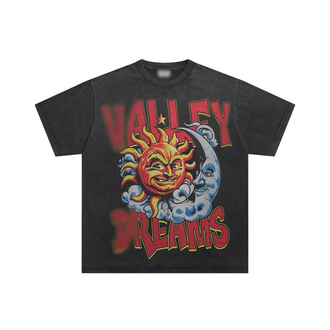 VAL Washed and Distressed Streetwear T-Shirt