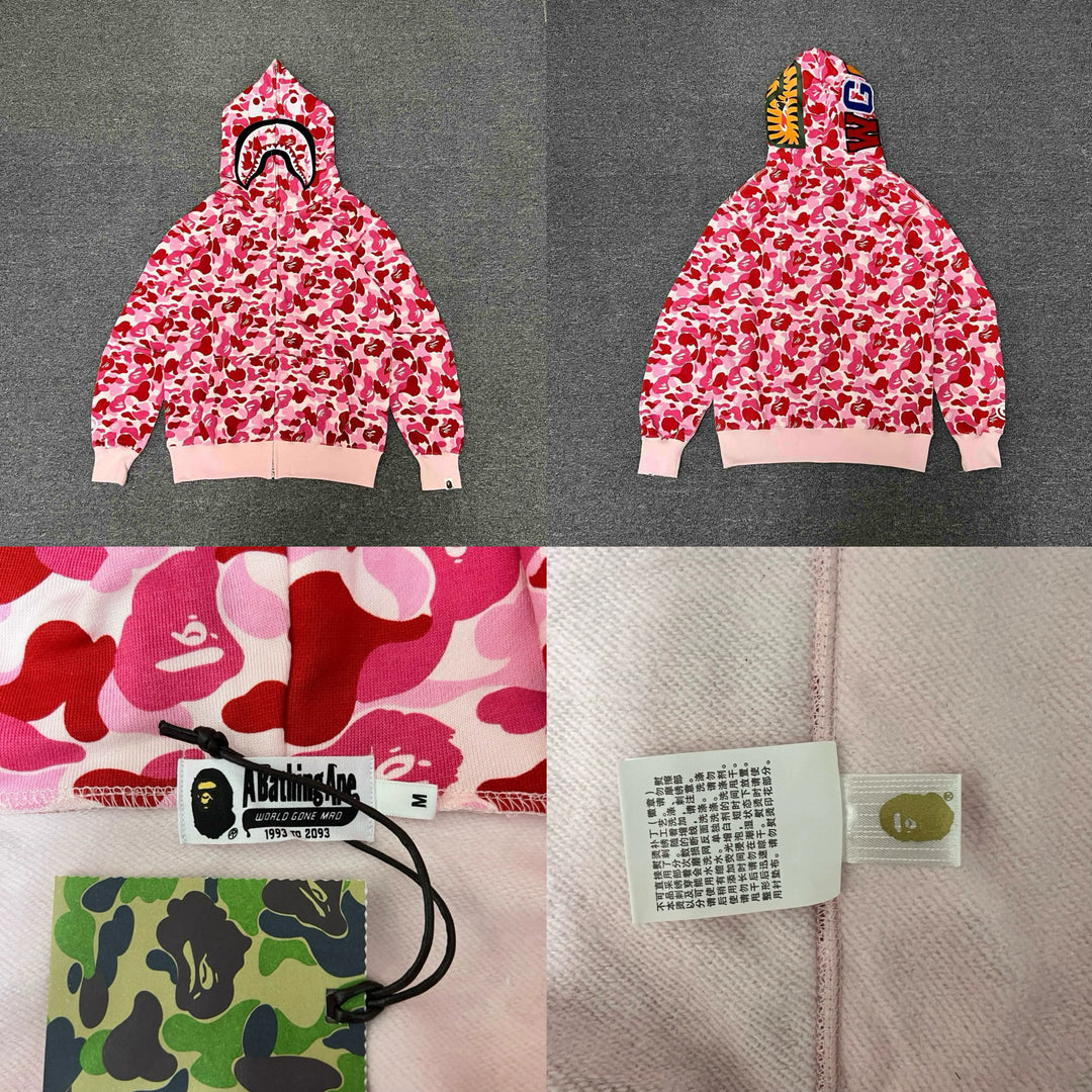 BAPE Shark head camouflage zip-up jacket