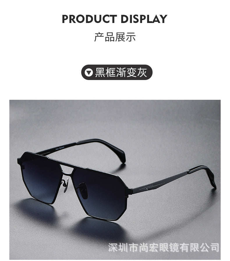 Retro Geometric Aviator Sunglasses