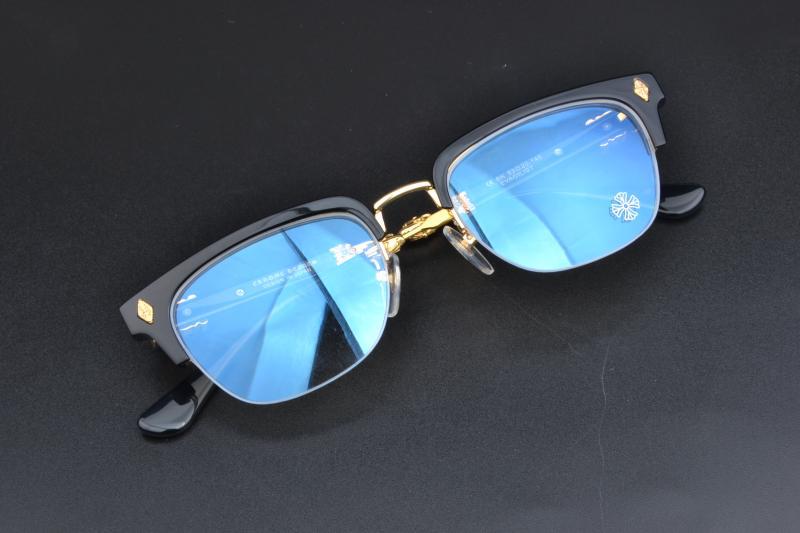 Chrome Hearts sword themed literary semi rimmed glasses