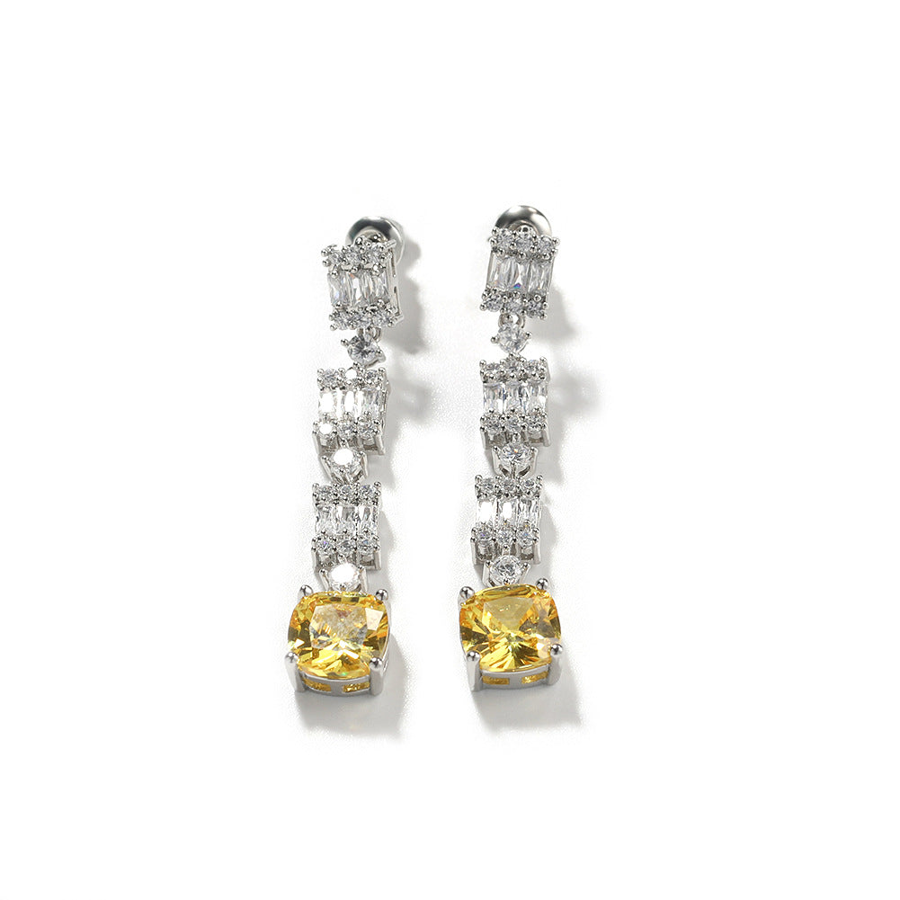 Copper-Set Zircon & Citrine Necklace and Earring Set