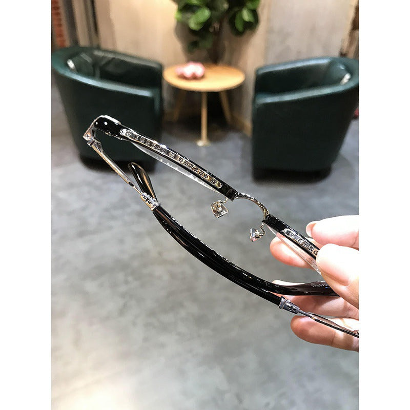 Chrome Hearts Browline Frames with Intricate Engraving