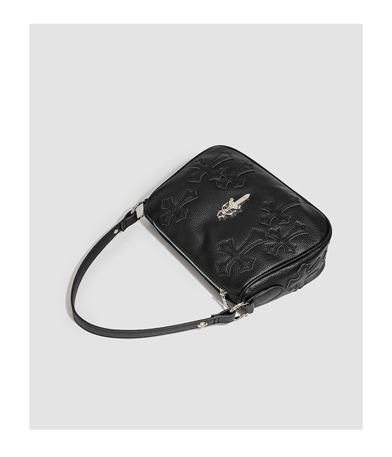 Chrome Hearts Sword Embroidered Cross Shoulder Bag