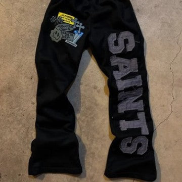 Y2K SAINTS Letter Print Wide-Leg Pants