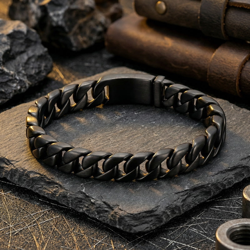 Minimalist titanium steel bracelet