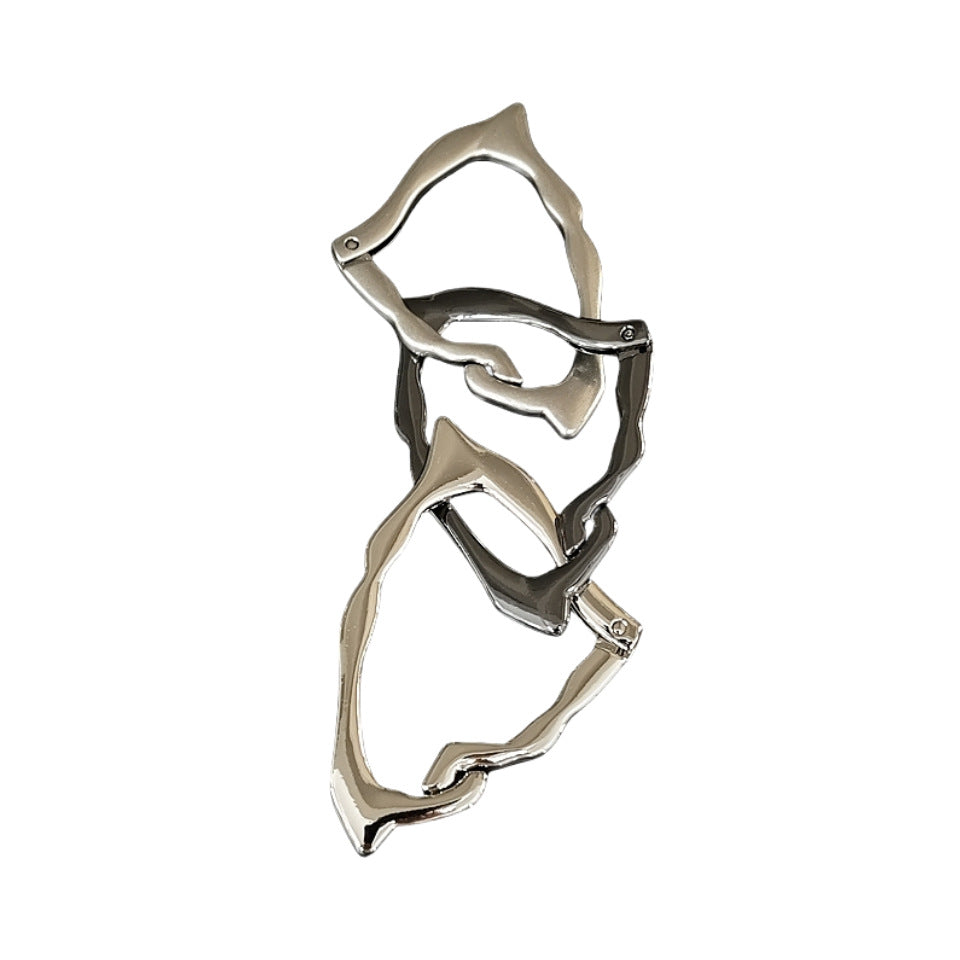 Triangle Bone Buckle Metal Keychain Pendant