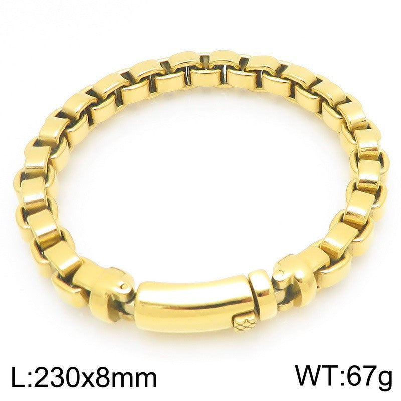 Retro simple stainless steel bracelet