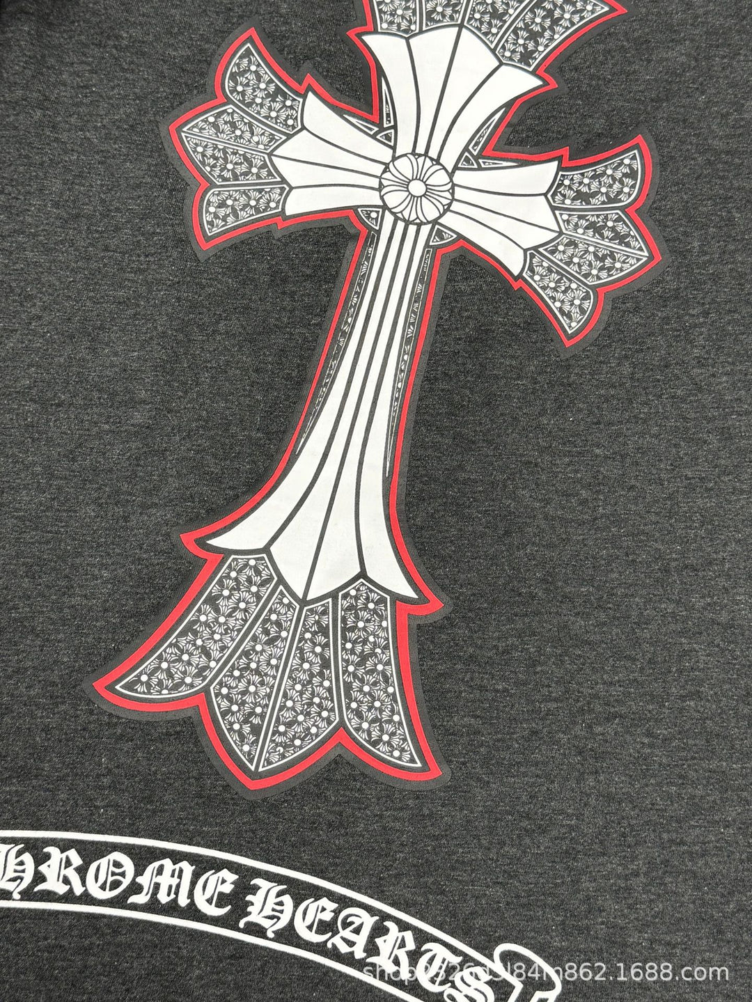 Chrome Hearts Print V-Neck Slim Fit Sexy Style Short-Sleeve