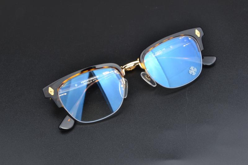 Chrome Hearts sword themed literary semi rimmed glasses